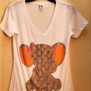 Womans size medium rhinestone top